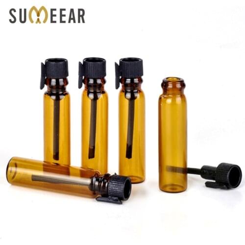 Wholesale 100Pieces/Lot 1ml Perfume Glass Dropper Bottle For Essential Oils Empty Perfume Bottles Travel Container for Sample