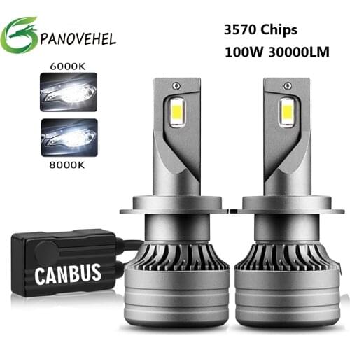 2Pcs Car Led Headlight H1 H4 H7 LED 100W 30000LM Canbus H8 H9 LED H11 9005 HB3 9006 HB4 High Beam Auto Lights Bulb Auto Turbo