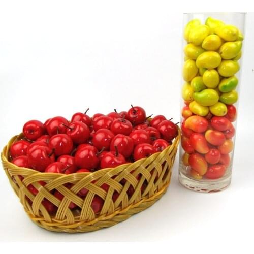 20Pcs/Set Plastic Artificial Simulation Mini Fake Fruit Decor Apple Orange Lemon Strawberry Props Home Party Decoration 4