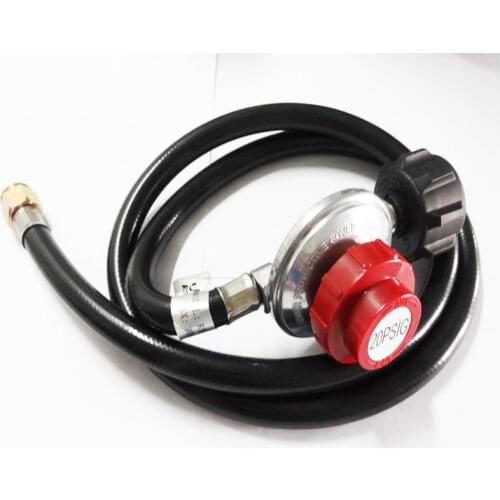0-20PSI adjustable gas regulator, Medium Pressure LPG regulator valve with Hose 48" length CSA certified 2PCS
