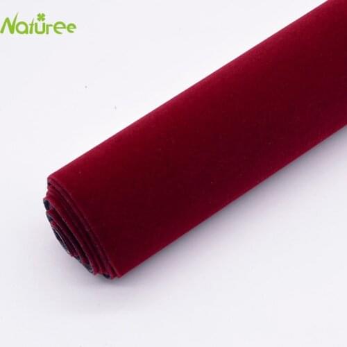 45cm Width Wine Red Self-adhesive Velvet Fabric for Jewelry Box Drawer Sticker Decor DIY Home Textile Craft Christmas Fabric