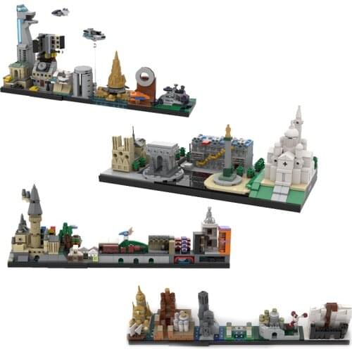 MOC Space War Aladdin Skyline Citys Buildings Architecture Building Blocks Diy Educational Bricks Citys Toys Childrens Gifts
