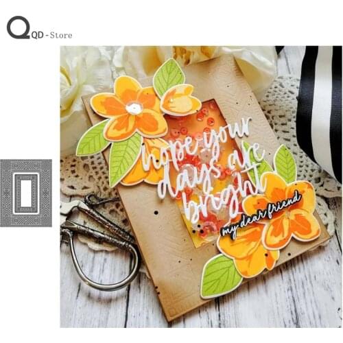 Embossed Square Border Metal Cutting Dies for Scrapbooking Mold Cut Stencil Handmade DIY Card Make Mould Model Craft Decoration