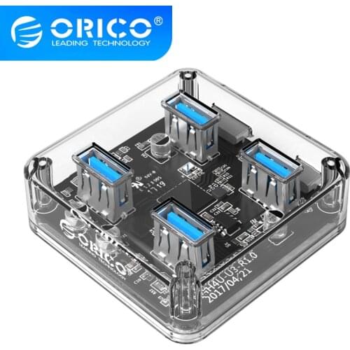 4 Ports USB3.0 Transparent HUB High Speed With Micro USB Power Interface Be applicable Macbook,Mac Linux Chrome OS , MH4U-U3
