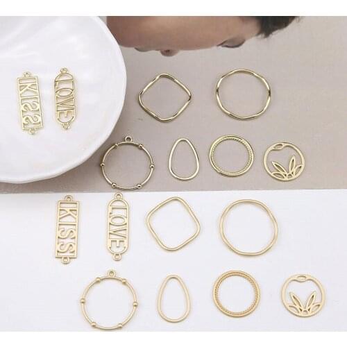 10pcs Hot Sale 2020 Simple Geometric Round Water Drop Letter Pendant Statement Earrings For Women Diy Jewelry Accessories