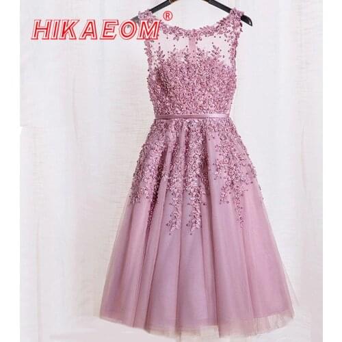 2018 Evening New Lace Dress Sleeveless Mini Formal Dresses Fashion Party summer Dresses For Women Embroidery Hot Free Shipping