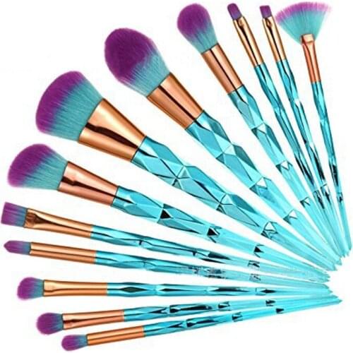 7/10pcs Unicorn Thread Makeup Brushes Professional Make Up Brushes Fiber Brush Set Makeup Tools Eyebrow Eyeliner Powder Brushes