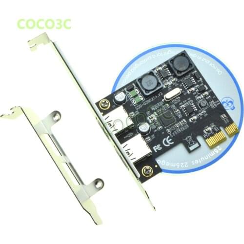 Free Shipping Chip NEC720202 SuperSpeed 5Gbps 2 ports USB 3.0 PCI express Card PCIe with low profile bracket pci-e to usb 3. 0