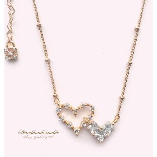 CCijiNG Serial Heart Chain Valentine’s Day Gift Necklace Charm Wedding Event Choker Fashion Jewelry For Lover SG1011