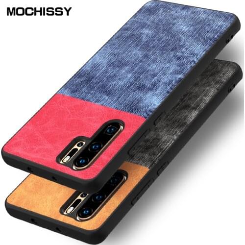 For Huawei P30 Pro Phone Case Back Cover Denim Cloth Fabric Silicone Soft Edge for Huawei P20 P30 Mate 20 Pro Lite Nova 3e