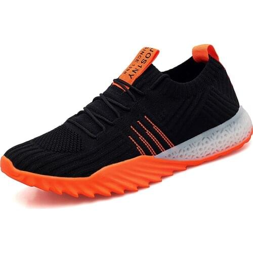 Large Size 45 Mesh Mesh Breathable Mens Shoes Casual Shoes Rubber Soft Sole Non-slip Running Sports Shoes Zapatos De Hombre