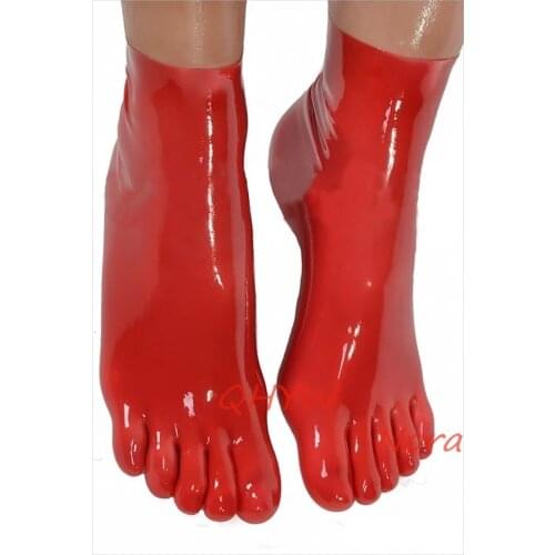 Exotic sexy lingerie unsexy handmade latex socks cekc zentai short sock cosplay costumes
