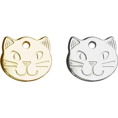 Cat Name Tag Anti-lost Stainless Steel Cat Tag Pet Collar ID Tags Kitten Should Engrave By Yourselves