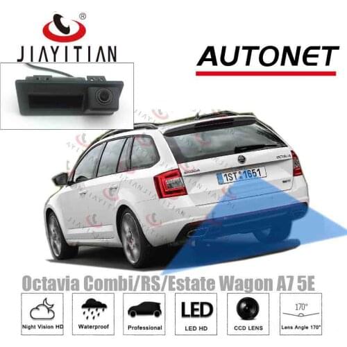 JIAYITIAN For Skoda Octavia Combi RS Wagon A7 5E 2013~2018/HD backup camera rear/Instead of Original Factory Trunk Handle Camera