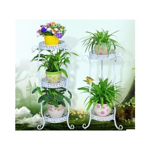 Wrought iron flower multilayer promotion package mail landing indoor and outdoor European sitting room balcony flower