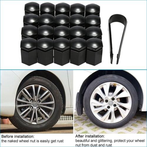 Car-styling 17*30mm Black 20Pcs/set Vehicle Auto Car Wheel Nut Bolt Cover Cap for VAUXHALL Cars