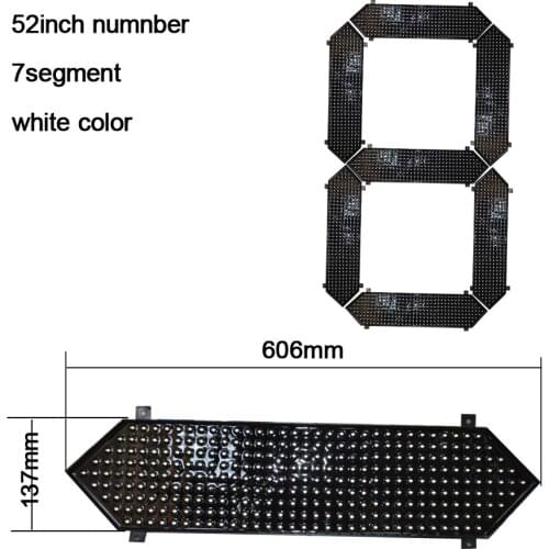 52" white color digita numbers module,7 segment ,High brightness led chip,led countdown display,led score,remote control