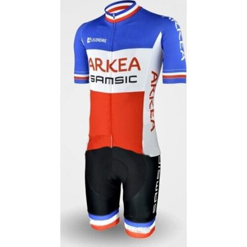 MENS CYCLING WEAR CYCLING JERSEY BODY SUIT SKINSUIT WITH POWER BAND 2020 ARKEA SAMSIC TEAM FRANCE GEL PAD SIZE XS-4XL