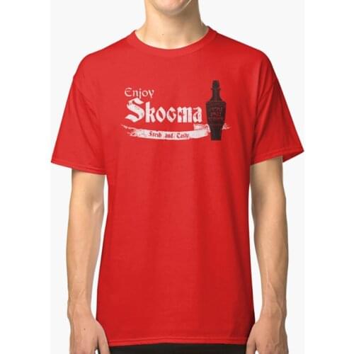 Enjoy Skooma T Shirt Geek Nerd Fun Coke Drugs Skyrim Morrowind Bethesda