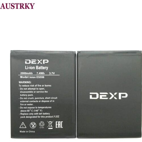 New Ixion ES550 2000mAh Battery For DEXP Ixion ES550 Phone Bateria Batterij + Tracking Code