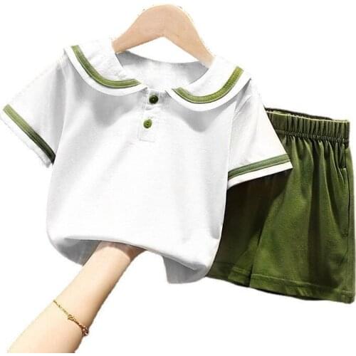 New Summer Baby Girls Clothes Suit Fashion Children Casual T-Shirt Shorts 2Pcs/Sets Toddler Cotton Clothing Kids Cute Sportswear