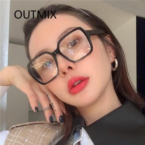 Fashion Simple Anti-blue light Glasses Women Classic Square Frame Jelly Color Eyewear Myopia Optical Mirror for Unisex Oculos