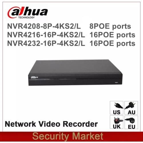 Original English Version NVR4208-8P-4KS2 NVR4216-16P-4KS2 NVR4232-16P-4KS2 8/16/32 ch POE 4K&H.265 Network Video Recorder