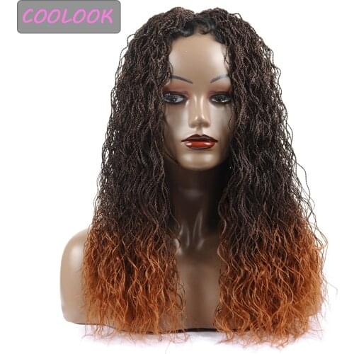 Brown Small Twist Braids Lace Front Wigs for Afro Women 30 Inch Long Senegal Twisted Lace Braided Wig Heat Resistant Cosplay Wig