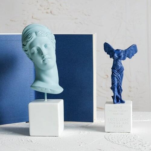 European Resin Portrait Greek Goddess Sculpture Artwork Ornaments Office Cafe Home Livingroom Table Furnishing Decoration Crafts