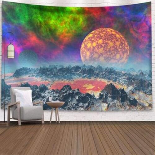 Psychedelic Celestial Mandala Nordic Symphony Volcano Tapestry Wall Hanging Large Indian Bohemian Hippy Tapestries Cloth Decor