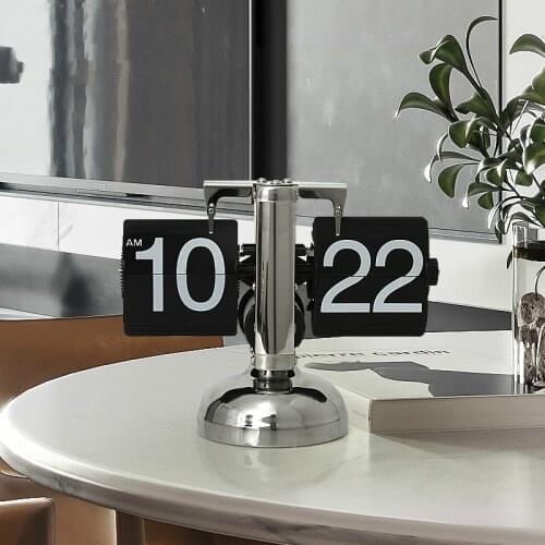 Nordic Light Luxury Automatic Page Turning Mechanical Clock Personality Silent Turning Clock Pendulum