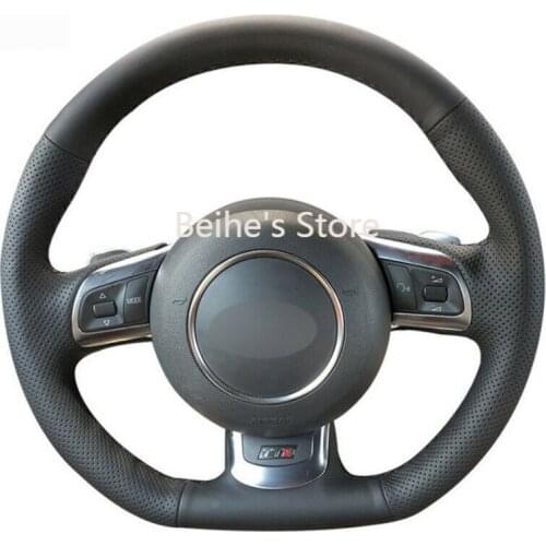 DIY Free Customized PU Steering Wheel Stitch on Wrap Cover For Audi TT 08-13