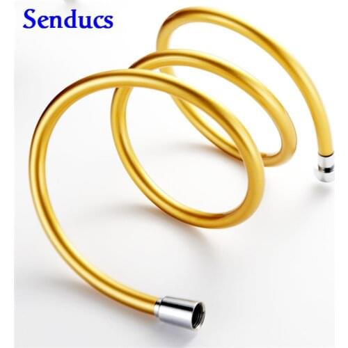 Senducs Gold PVC Shower Hose with Cheap Price Gold Bathroom Shower Hose of High Quality PVC Shower Hose High Pressure Hose