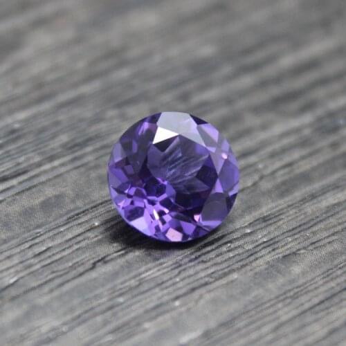 Siberite round shape Mysterious Purple Stone noble gemstones loose in jewelry making created diy tourmaline faceted beads stones