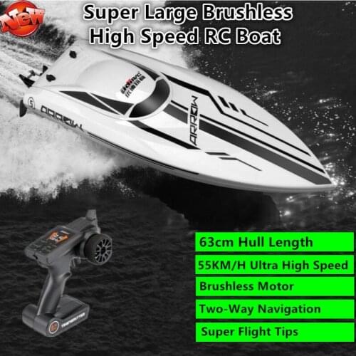 55KM/H High Speed ProfessionalBrushless Electric RC Boat 2.4G 2200MAH 63CM Large RC Speed Boat Racing Water Cooling Model Toy
