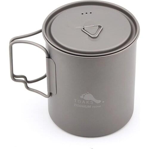 TOAKS Titanium Camping Pot and Cup(375ml, 450ml, 550ml, 650ml, 700ml, 750ml, 800ml, 900ml, 1100ml)
