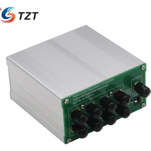 TZT 10MHz Frequency Distribution Amplifier 10MHz OCXO Frequency Clock Divider 8 Output Port