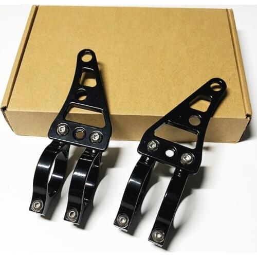 Motorbike 1Pair Universal Motorcycle Turn Signal Lamp Headlight Mount Bracket Black Metal Clamp Holder For 41mm Front Fork