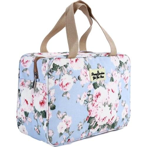Waterproof Female Storage Make Up Multifunction Women Makeup Bags Toiletries Organizer Print Floral Cosmetic Bag Cases Neceser