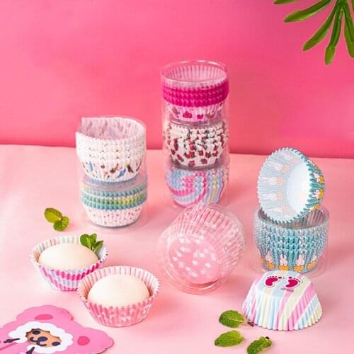 100Pcs Muffin Cupcake Paper Cups Cupcake Liner Baking Muffin Box Cup Case Party Tray Cake Decorating Tools Birthday Party Decor