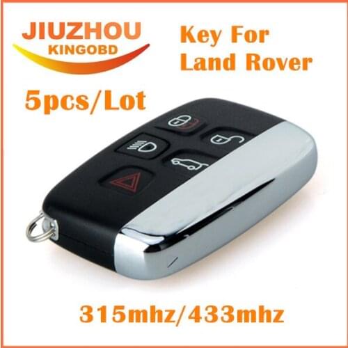 5pcs/Lot Low Price 5 BUTTON SMART REMOTE KEY FOB 315mhz/433mhz with chip FOR LAND ROVER LR4