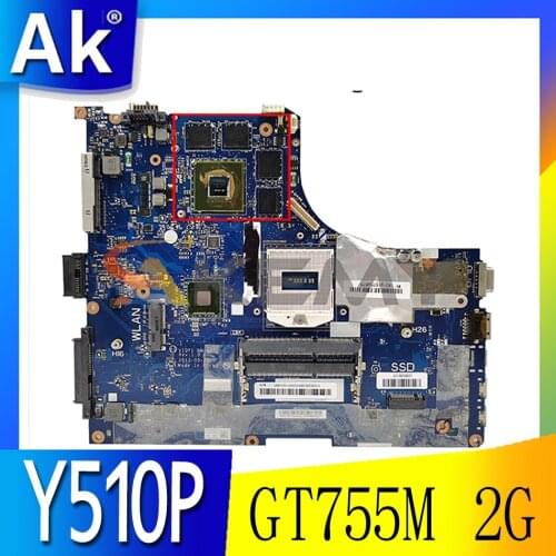 Akemy VIQY1 NM-A032 For Lenovo Y510P Laptop Motherboard 11S 90003641 90002926 PGA94 GT755M 2G DDR3 100% Free Shipping