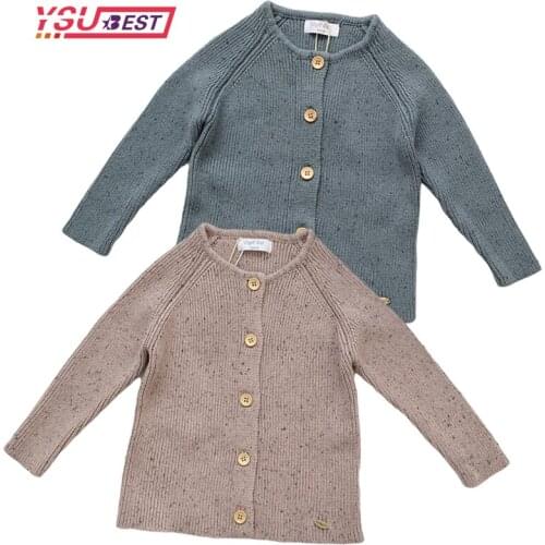 Baby Sweater Girls Cardigan Cotton Flower 1-7Yrs Baby Girls Sweater Coat Knit Baby Clothes Toddler Baby Cardigan Jacket Coat