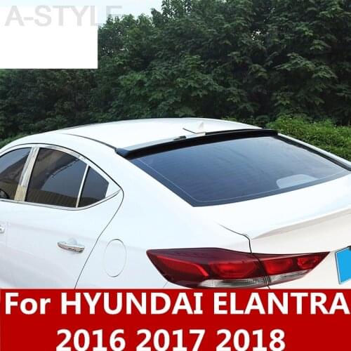 For hyundai Elantra 2016 2017 2018 ABS Chrome Fixed wind tail without punching top wing Exterior decoration Auto Accessories