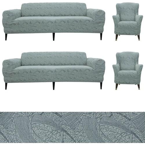 STRETCH RUBBER FLEXIBLE WASHABLE SHAWL PATTERN JACQUARD SOFA COVER SOFA COVER SET