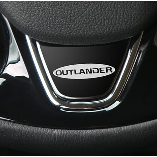 For Mitsubishi outlander peugeot 2013-2020 Car steering wheel cover trim decal sequin sticker Car Styling Emblem Badge