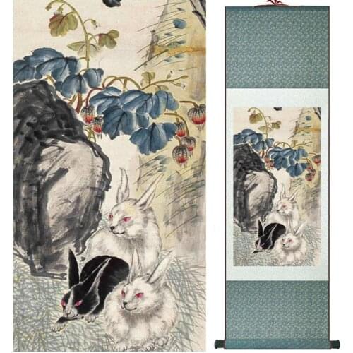 YanBolong Rabbits painting home office decoration painting living room painting No.033116