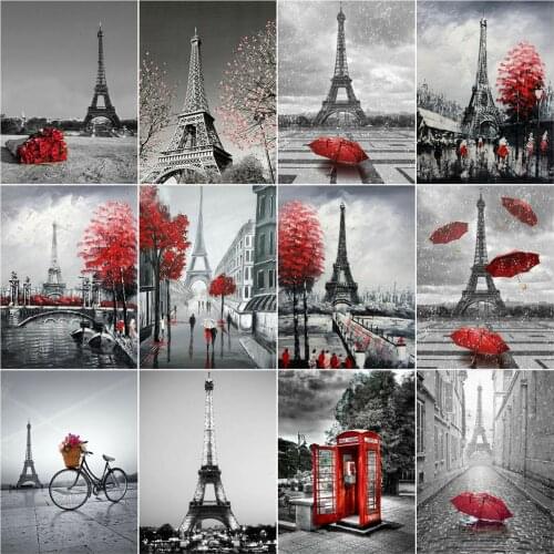 Eiffel Tower Scenery Home Decoration painting mural family bedroom wall decoration No Frame