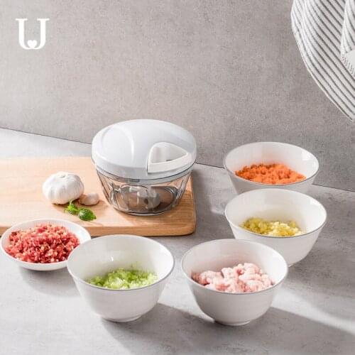 Youpin Jordan&Judy Hand Stir Garlic Food Processor Manually twist ginger Home Crushed Minced Meat Pork Chopped Minced Meat