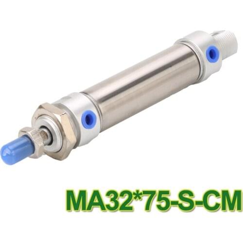 MA32*75-S-CM Single rod double action MA Series stainless steel mini cylinder Airtac type MA 32*75 ma32-75 ma 32-75 ma32x75